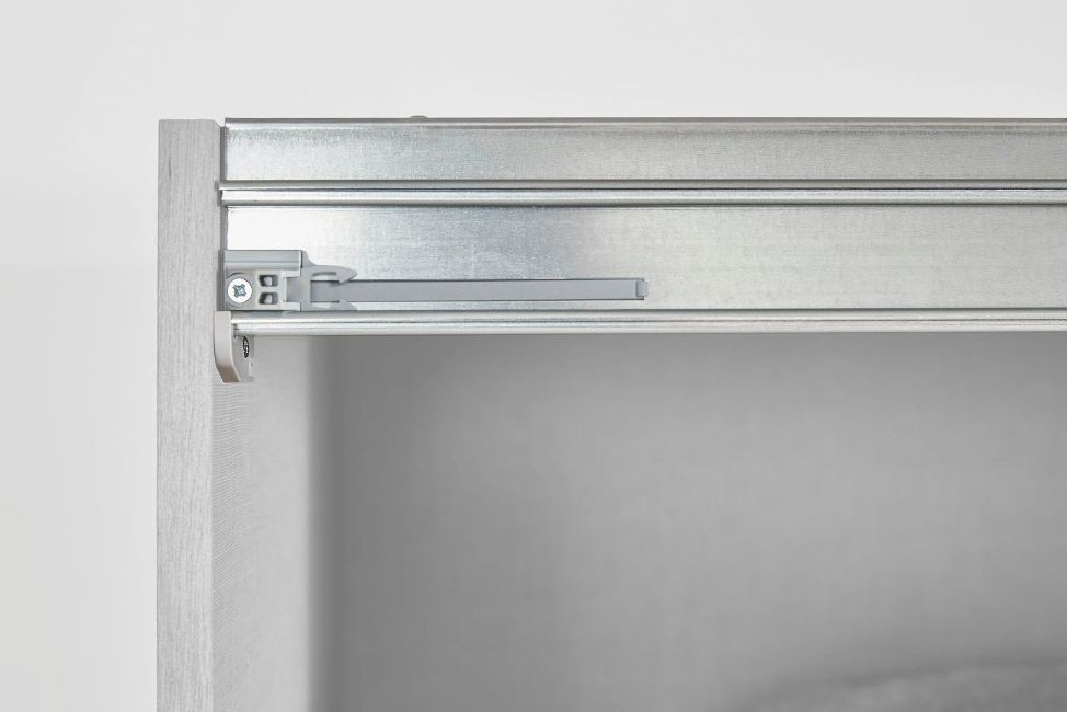 Oakwood Rauch Quadra Glass Blackberry Sliding Door Wardrobe