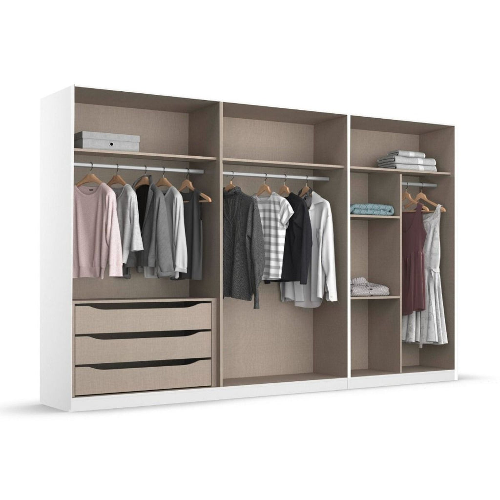 Oakwood Rauch Monostar White 6 Door Hinged Wardrobe W271CM