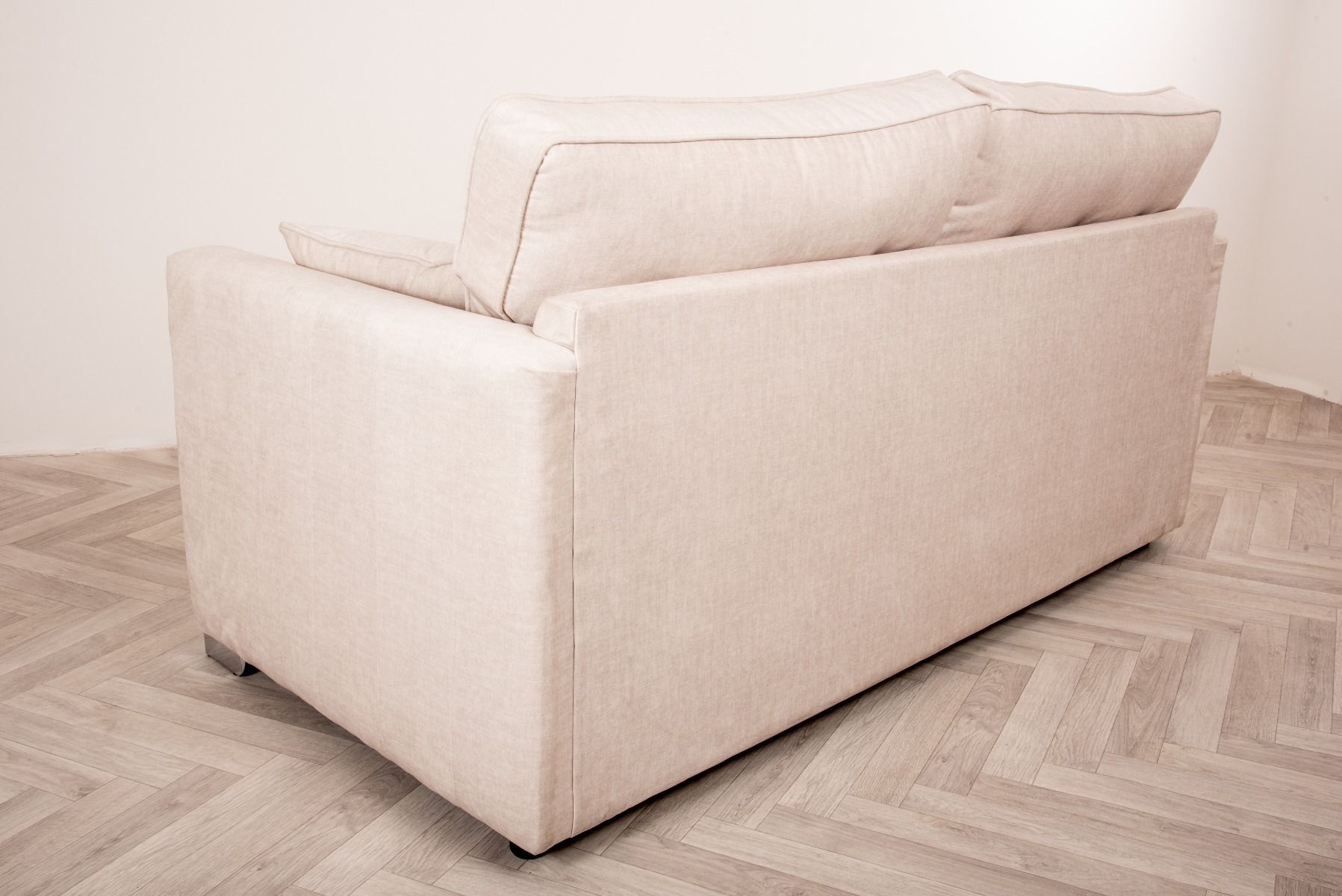 Oakwood Mazzini 3 Seater Cristina Marrone Destino Fabric Upholstered Sofa