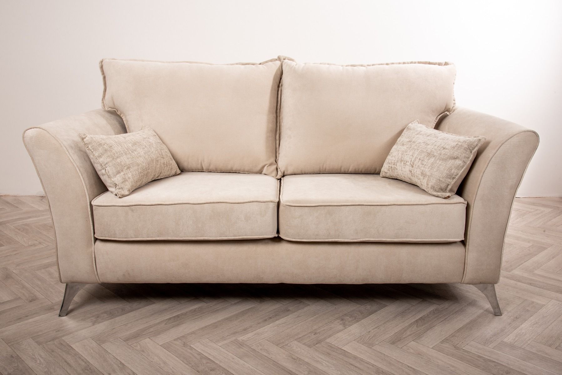 Oakwood Amora Comet Fabric 2 Seater Upholstered Sofa