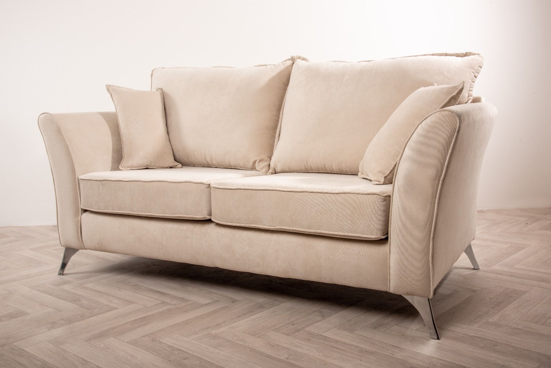 Oakwood Amora Comet Fabric 2 Seater Upholstered Sofa