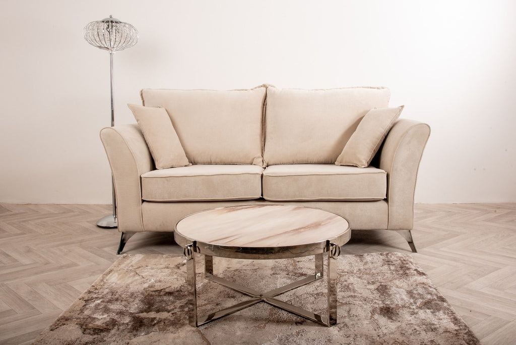 Oakwood Amora Comet Fabric 2 Seater Upholstered Sofa