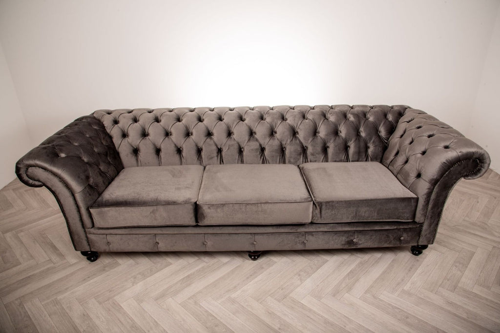 Oakwood Woodstock Chesterfield 4 Seater Fabric Sofa