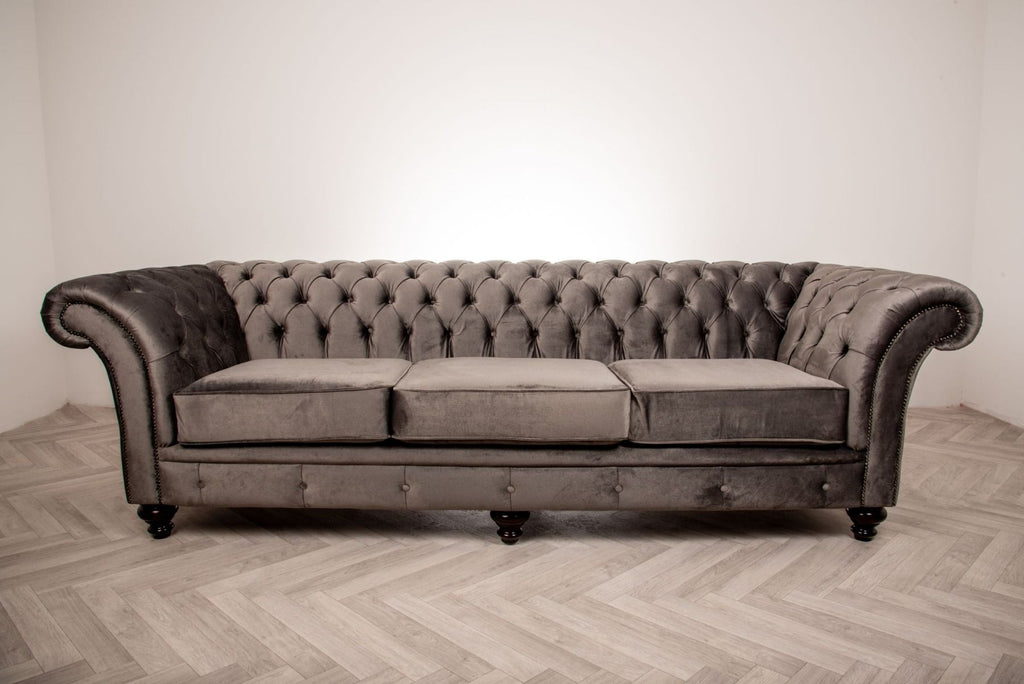 Oakwood Woodstock Chesterfield 4 Seater Fabric Sofa
