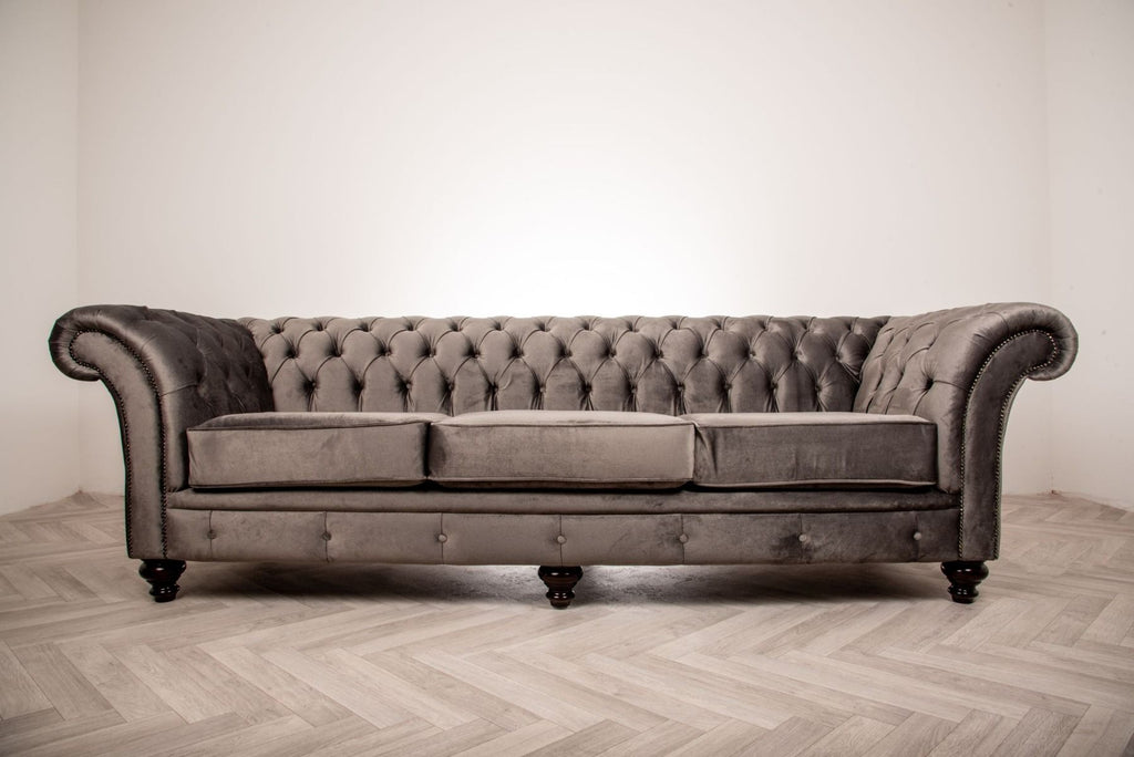 Oakwood Woodstock Chesterfield 4 Seater Fabric Sofa