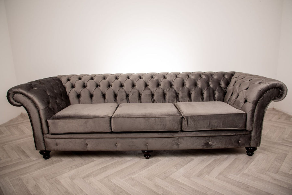 Oakwood Woodstock Chesterfield 4 Seater Fabric Sofa