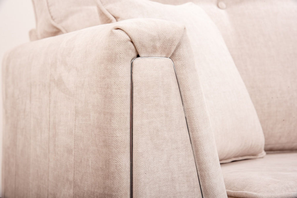 Oakwood Mazzini 3 Seater Cristina Marrone Destino Fabric Upholstered Sofa
