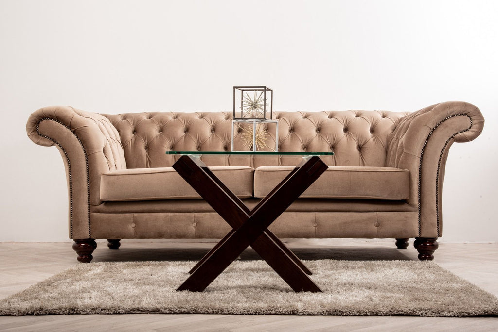 Oakwood Woodstock Chesterfield Fabric 2 Seater  Sofa