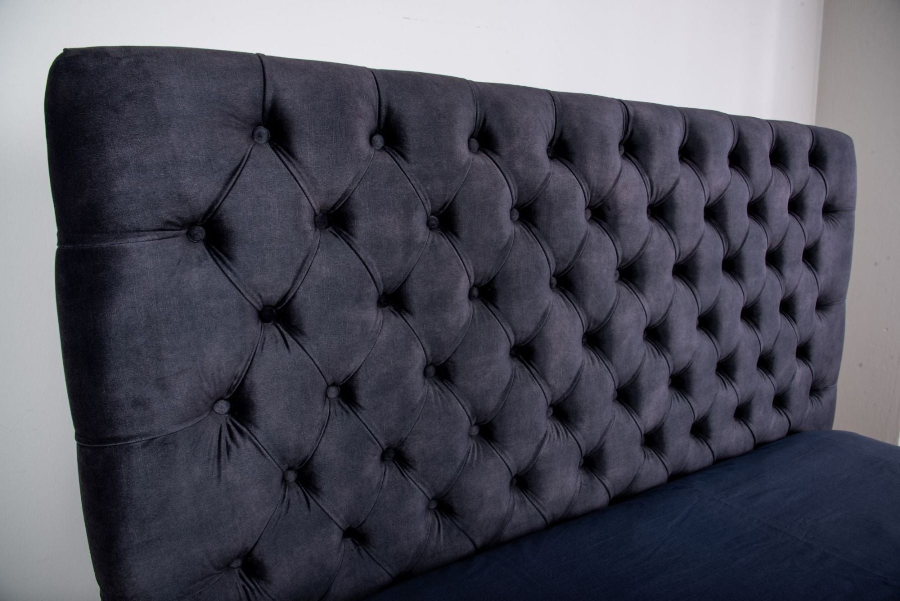 Oakwood Horizon Deep Storage Velvet Fabric Upholstered Bed Frame