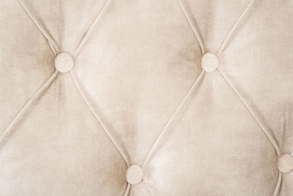 Oakwood Glaze Mirror and Velvet Fabric Upholstered Bed Frame