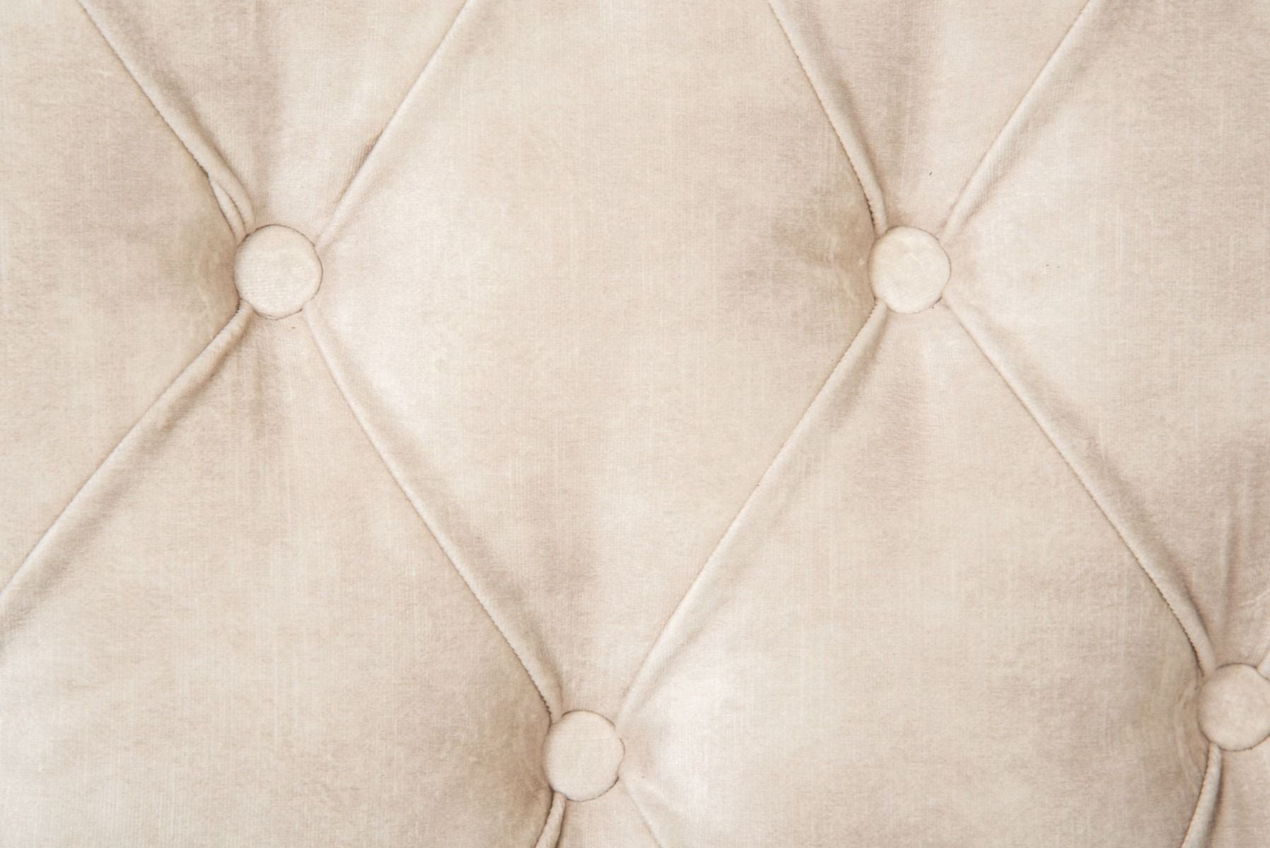 Oakwood Glaze Mirror and Velvet Fabric Upholstered Bed Frame