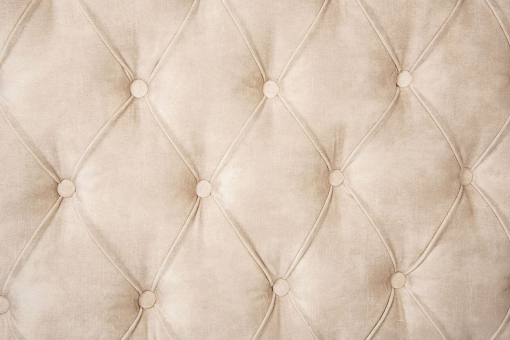Oakwood Glaze Mirror and Velvet Fabric Upholstered Bed Frame