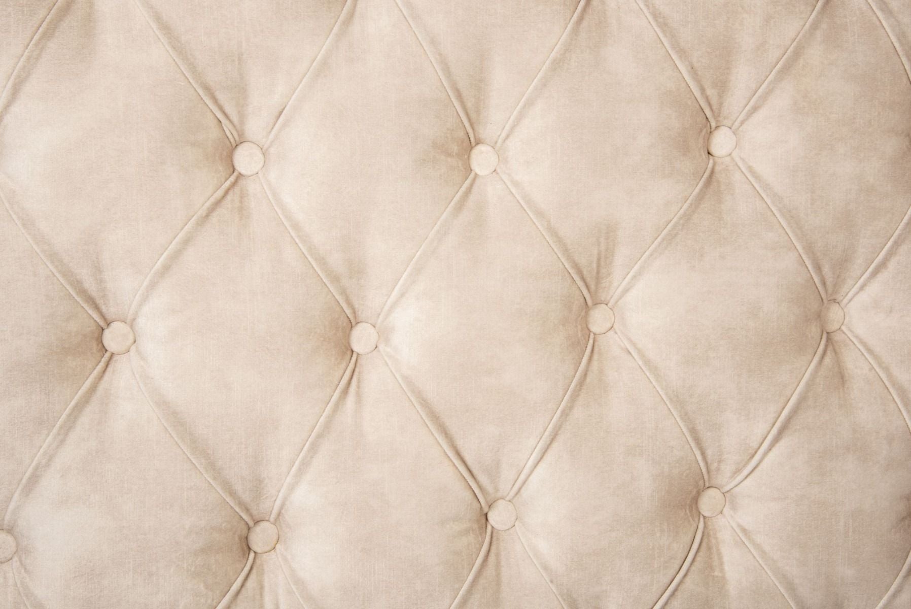 Oakwood Glaze Mirror and Velvet Fabric Upholstered Bed Frame