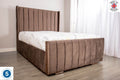 Oakwood Emma Panel Plush Velvet Upholstered Bed Frame