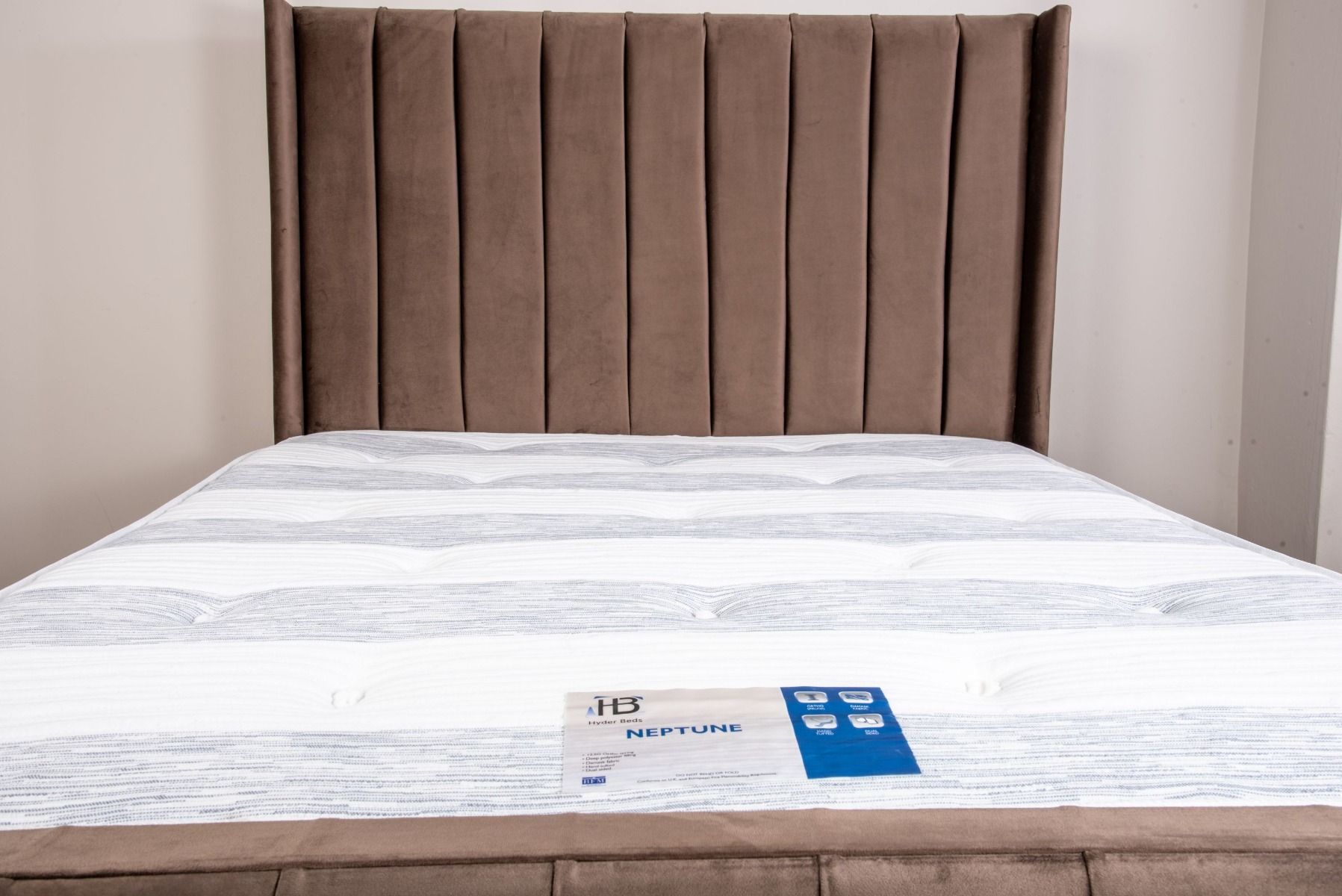 Oakwood Emma Panel Plush Velvet Upholstered Bed Frame