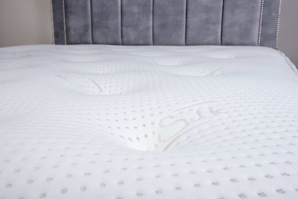 Oakwood Silk 1000 Fabric Upholstered Divan Set with 24" Henley Headboard