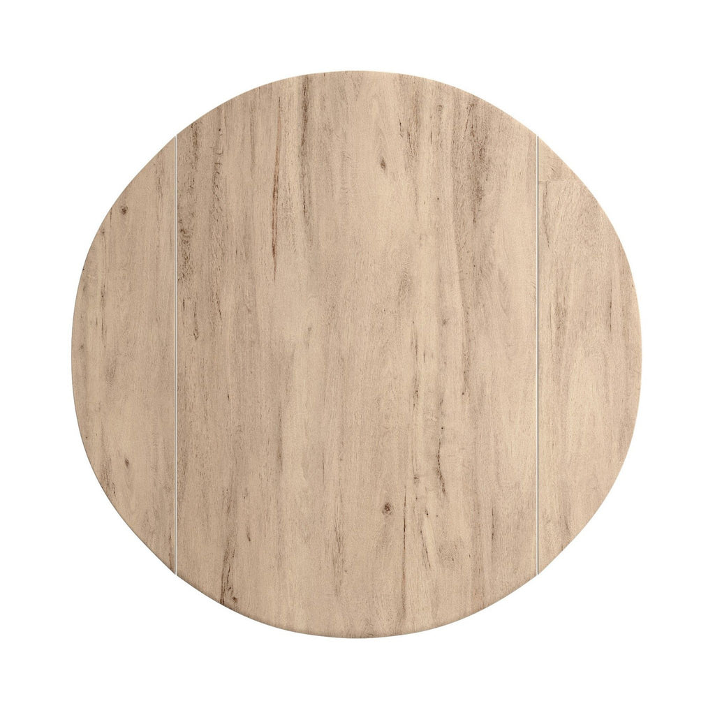 Oakwood Alessio Oak Effect Ceramic Extending Round Dining Table with 4 Lina Chairs