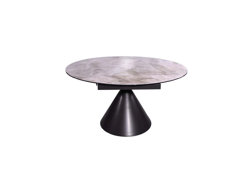 Oakwood Alphonse Gloss Ceramic Extending Dining Table Grey - 135CM