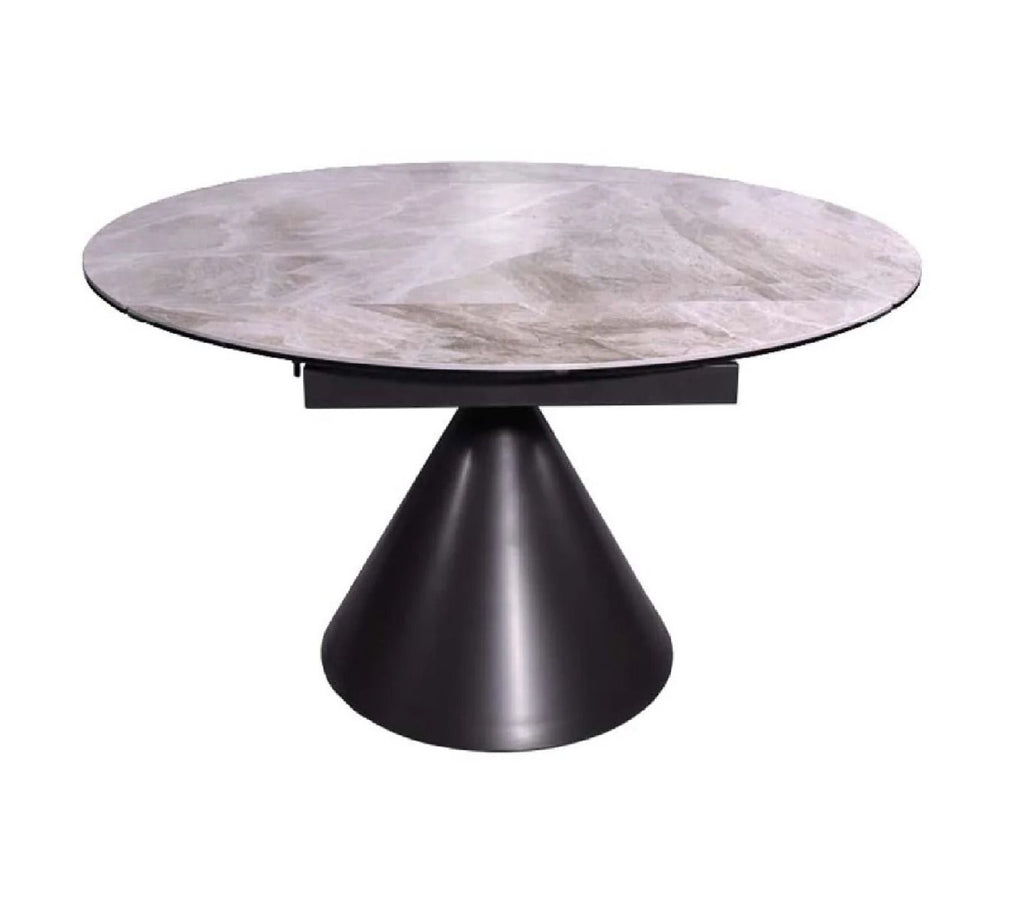 Oakwood Alphonse Gloss Ceramic Extending Dining Table Grey - 135CM