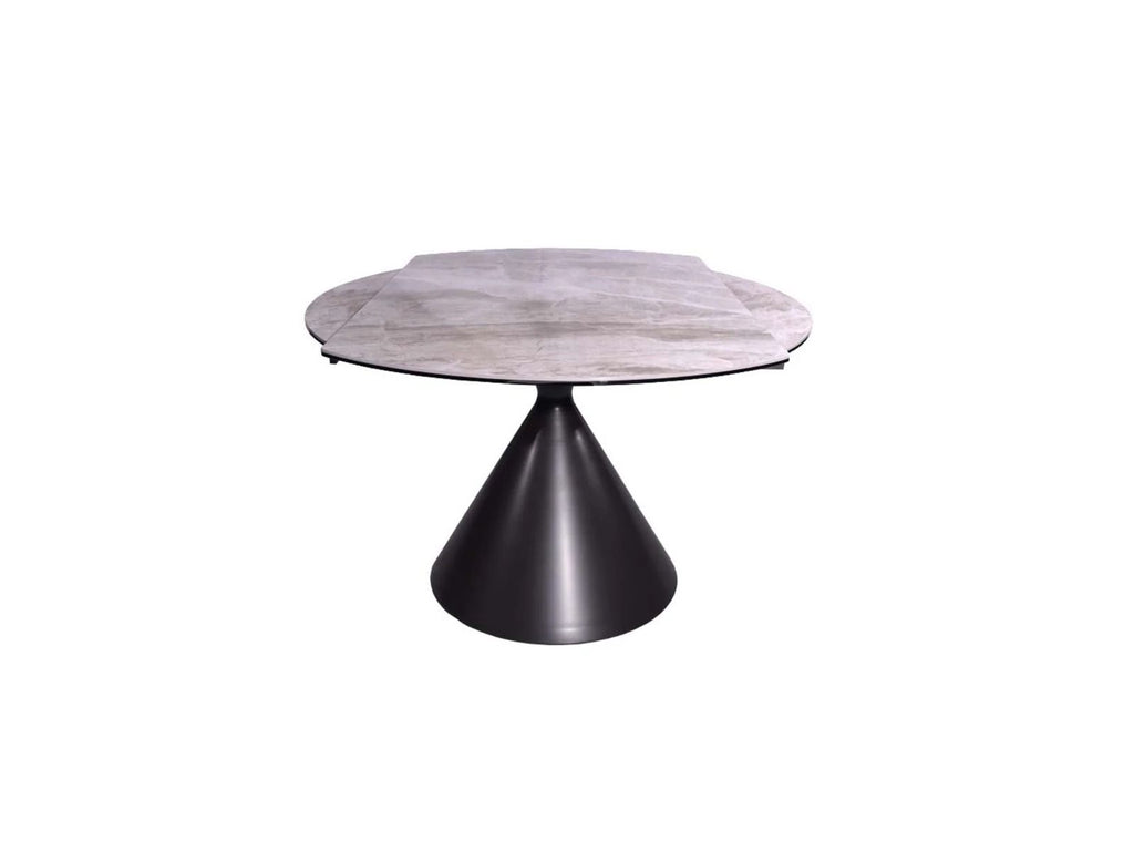 Oakwood Alphonse Gloss Ceramic Extending Dining Table Grey - 135CM
