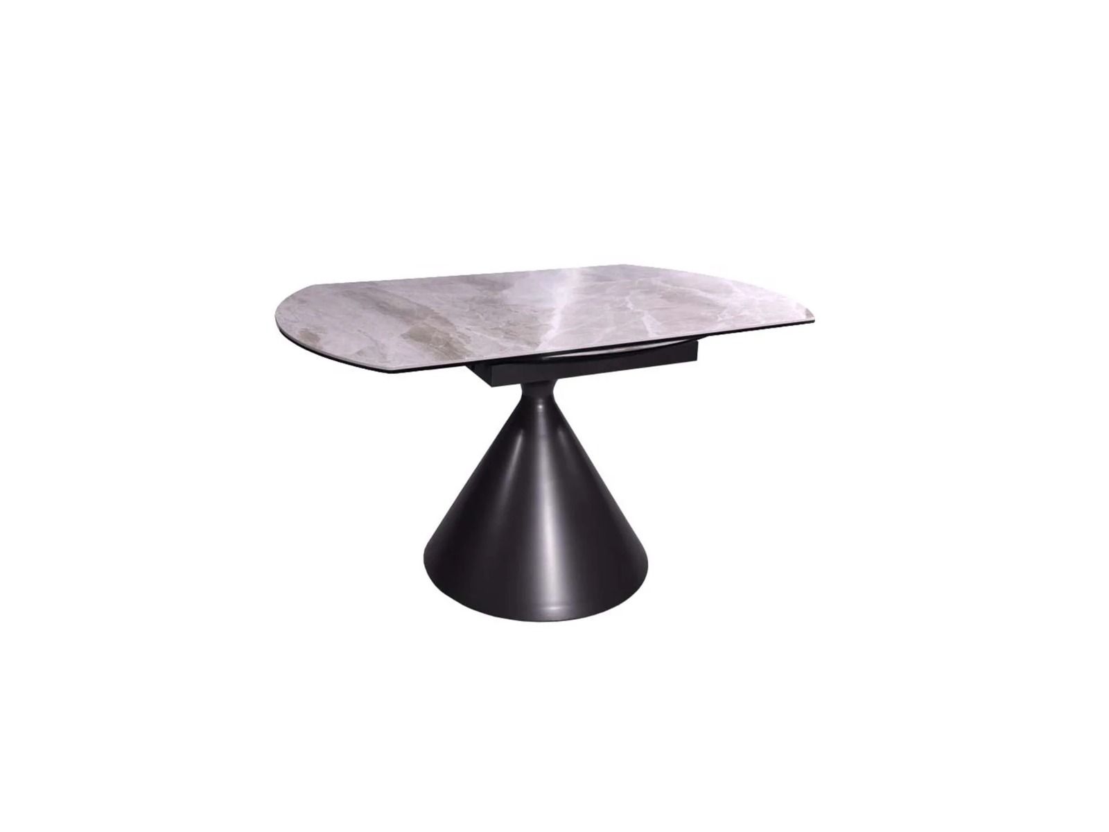 Oakwood Alphonse Gloss Ceramic Extending Dining Table Grey - 135CM
