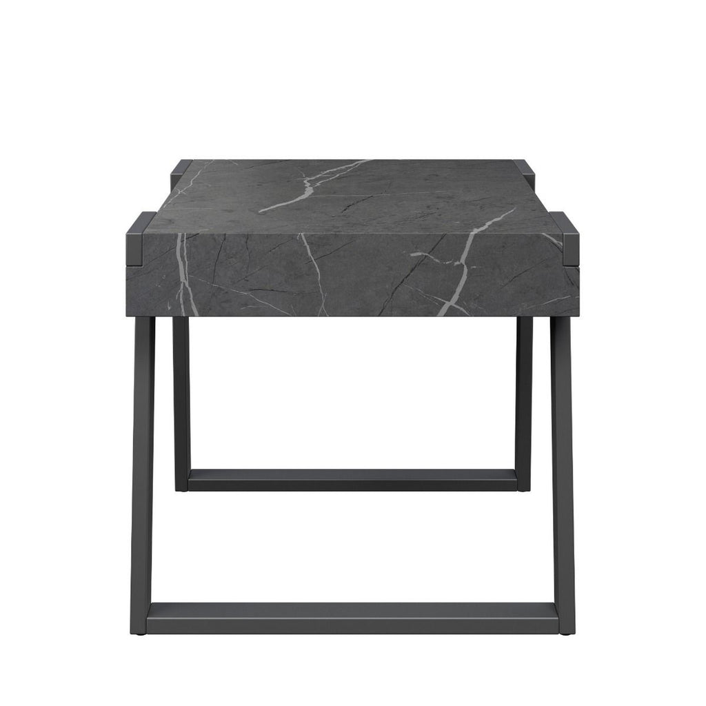 Oakwood Apexa Grey Marble Side Table