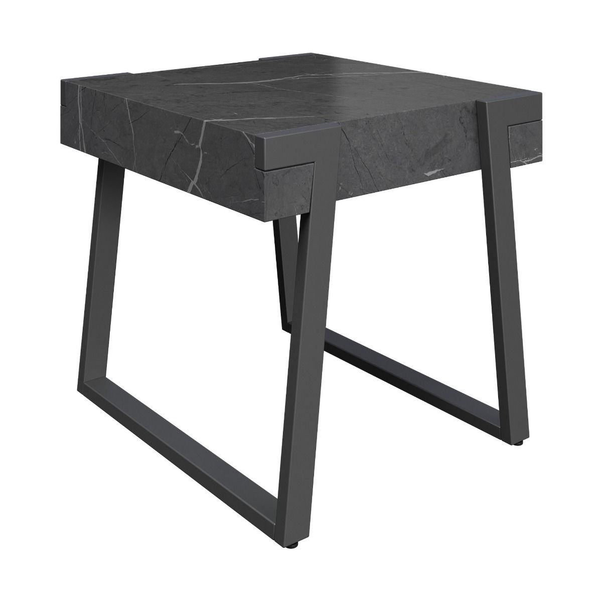 Oakwood Apexa Grey Marble Side Table
