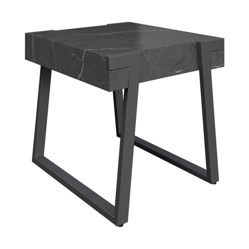 Oakwood Apexa Grey Marble Side Table