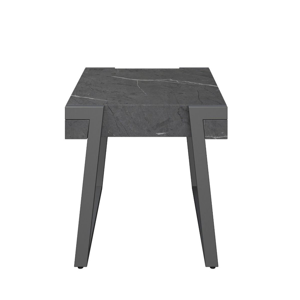 Oakwood Apexa Grey Marble Side Table
