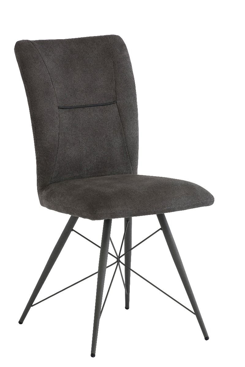 Oakwood 2 x Amari Dining Chair - Grey Fabric
