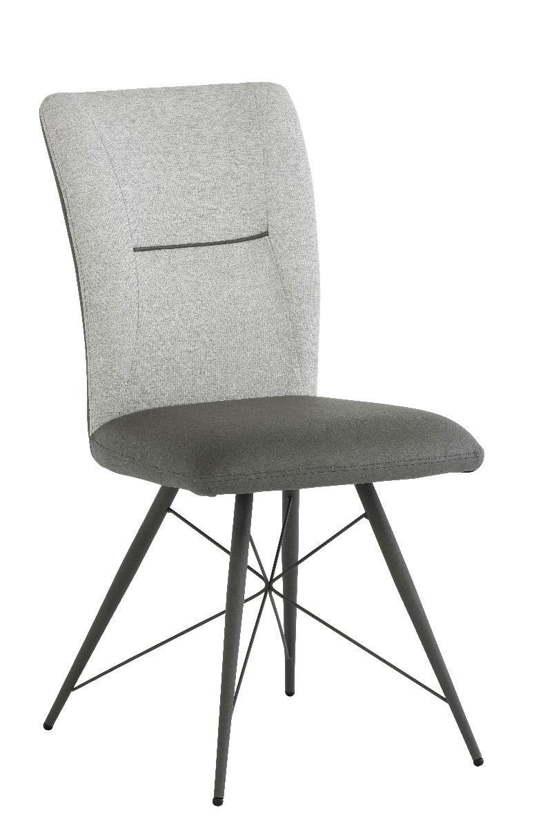 Oakwood 2 x Amari Dining Chair - Light Grey Fabric