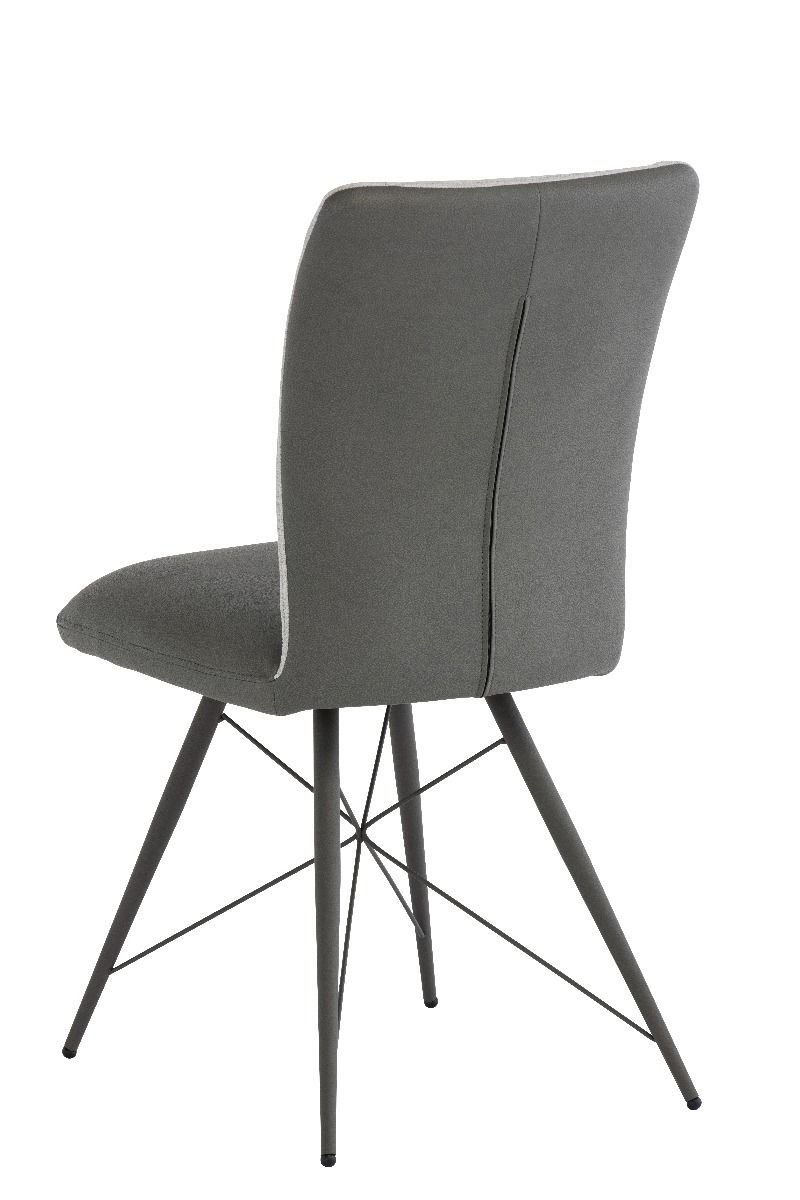 Oakwood 2 x Amari Dining Chair - Light Grey Fabric