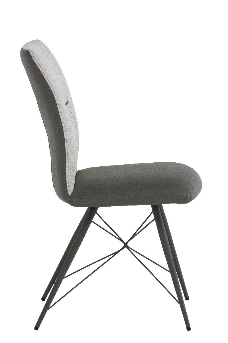 Oakwood 2 x Amari Dining Chair - Light Grey Fabric