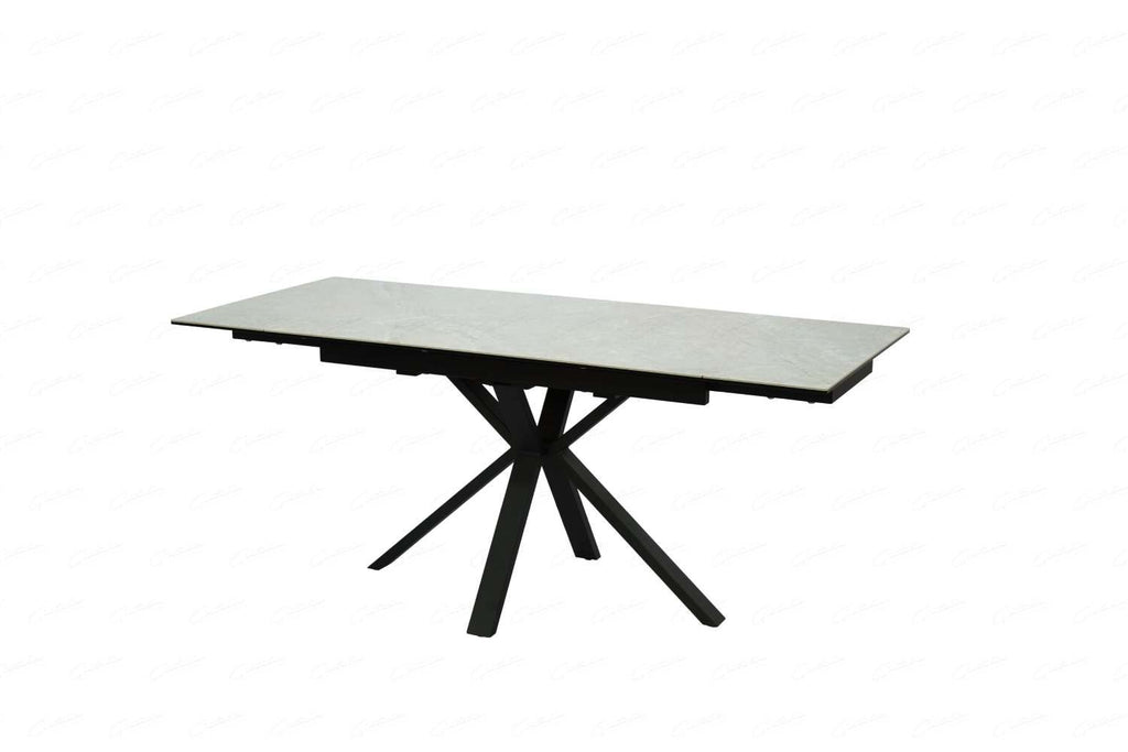 Oakwood Phoenix Small Ceramic Grey Marble Top Ext Dining Table