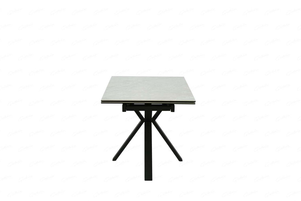 Oakwood Phoenix Small Ceramic Grey Marble Top Ext Dining Table