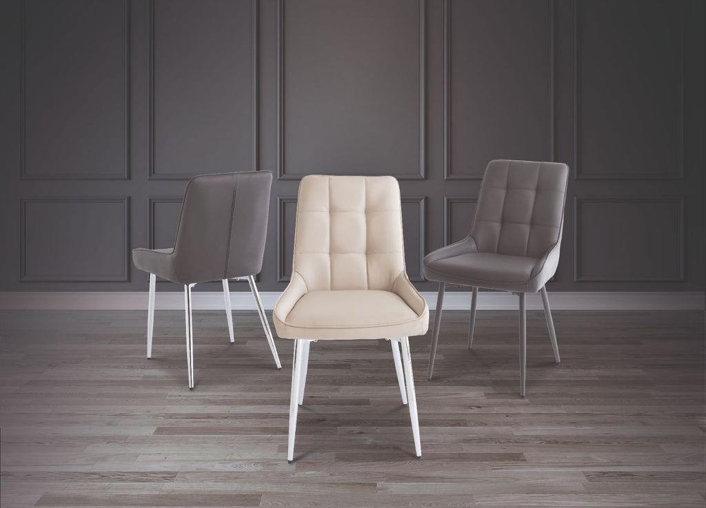 Oakwood 4 x Arch Dining Chairs - Stone