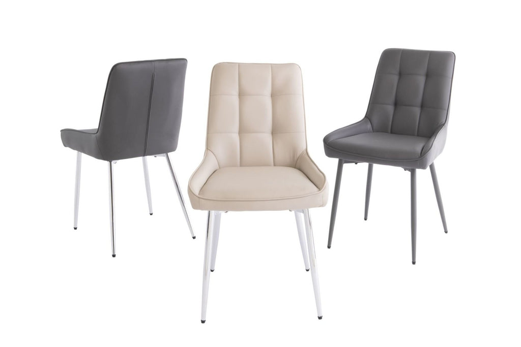Oakwood 4 x Arch Dining Chairs - Stone