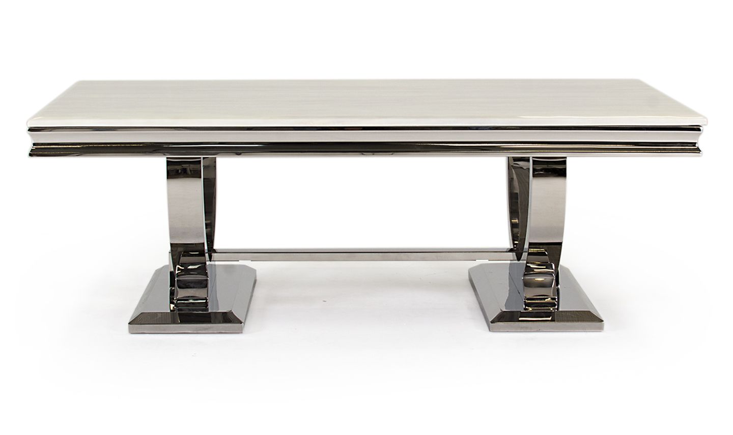 Oakwood Arianna Cream Marble Top Coffee Table