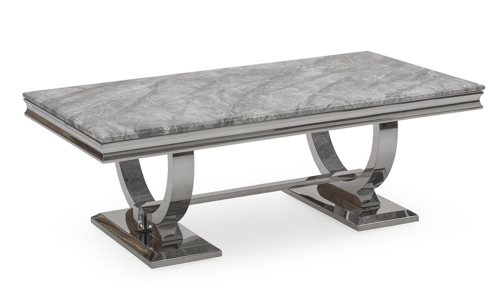 Oakwood Arianna Light Grey Marble Top Coffee Table