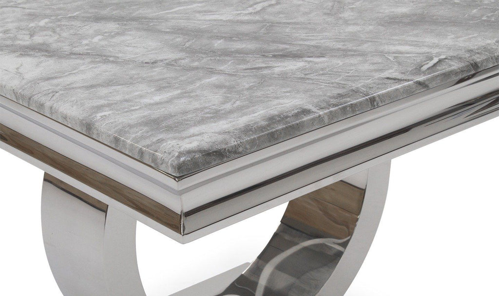 Oakwood Arianna Light Grey Marble Top Lamp Table