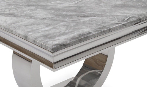 Oakwood Arianna Light Grey Marble Top Lamp Table