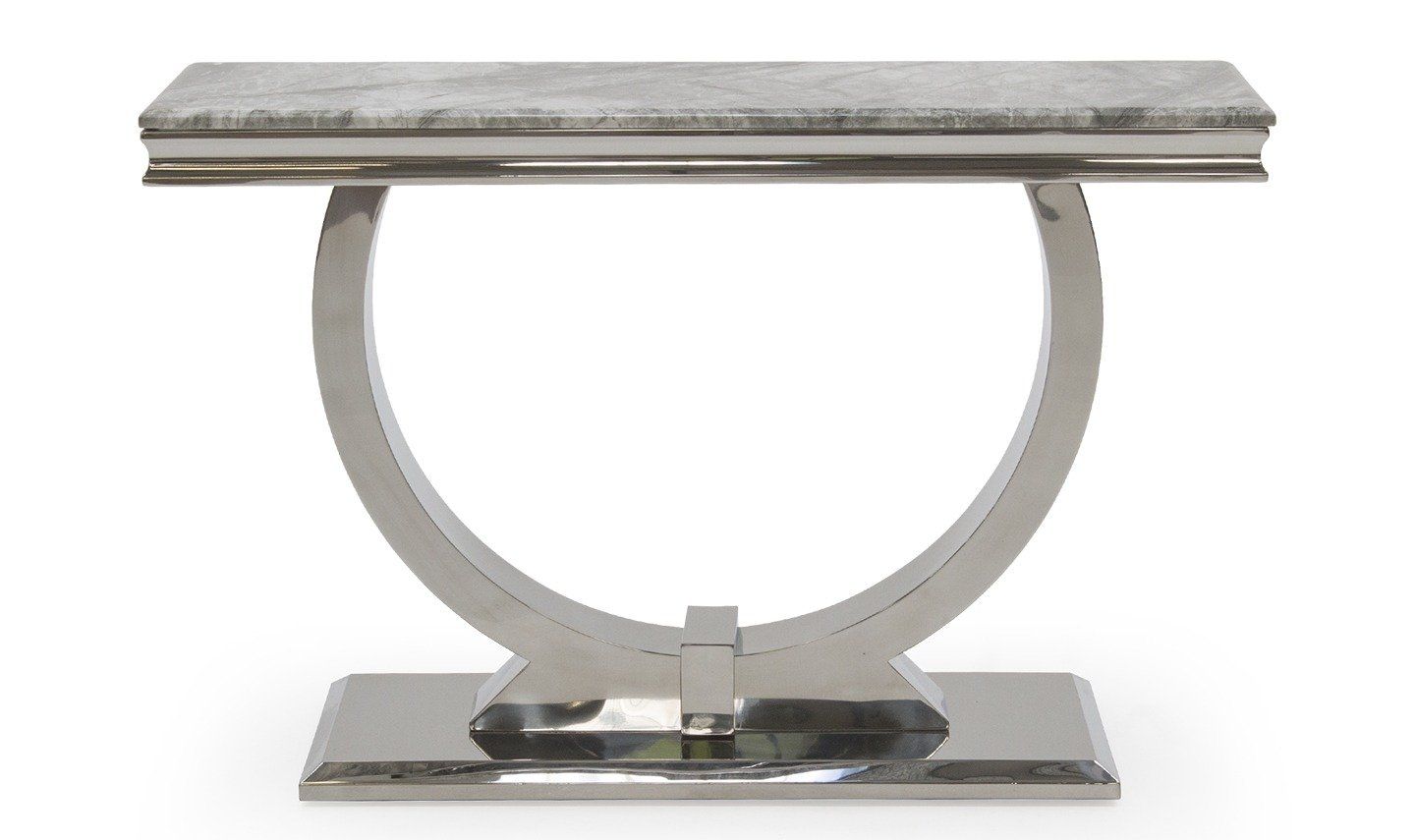 Oakwood Arianna Light Grey Marble Top Console Table