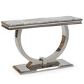 Oakwood Arianna Light Grey Marble Top Console Table