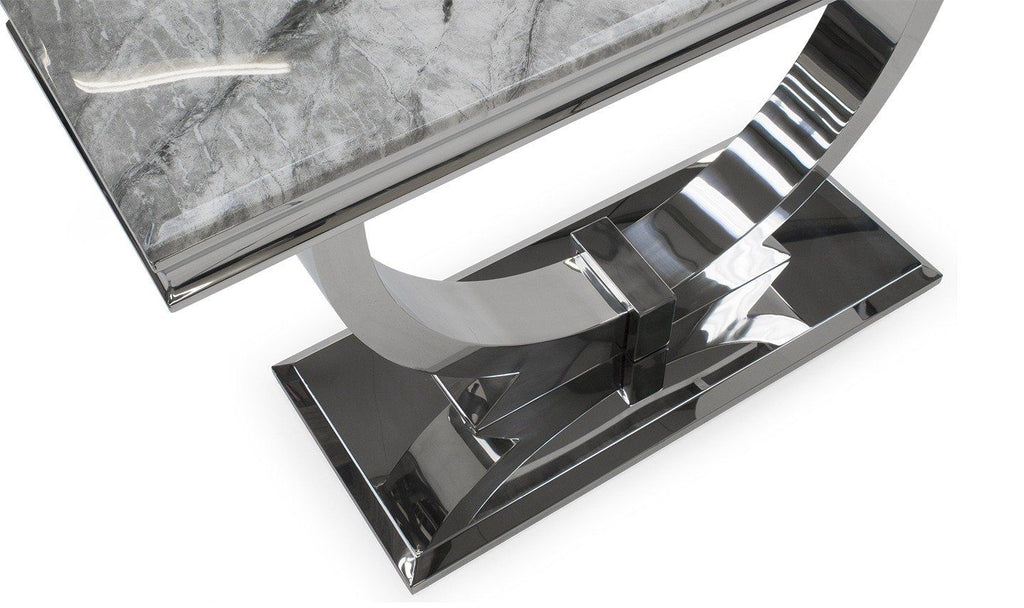 Oakwood Arianna Light Grey Marble Top Console Table
