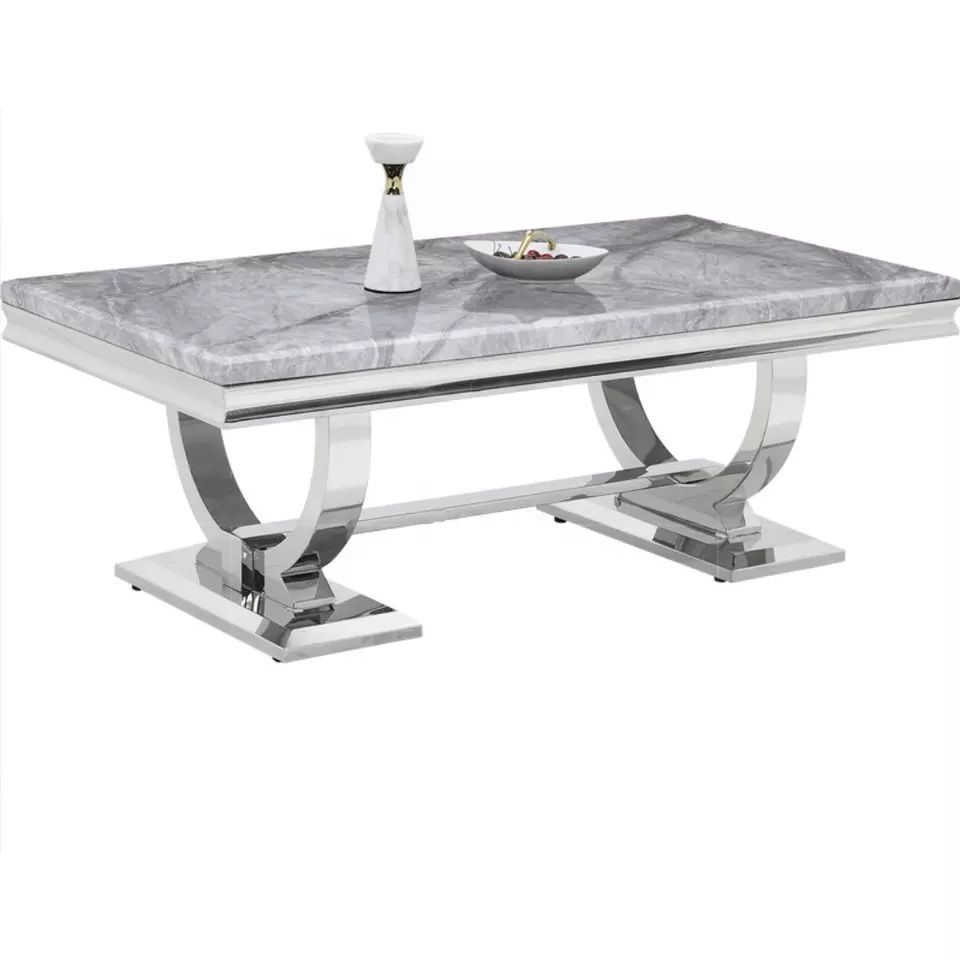 Oakwood Arianna Light Grey Marble Top Coffee Table