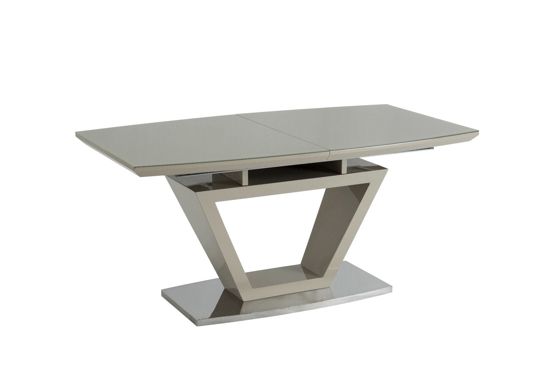 Oakwood Caspen 1.6m (+0.4m) Extending Dining Table - Latte