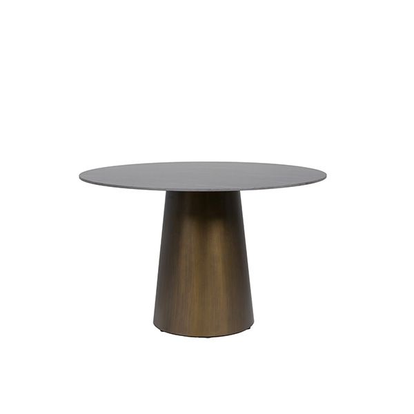 Oakwood Adam Black Sintered Stone Dining Table - 120CM