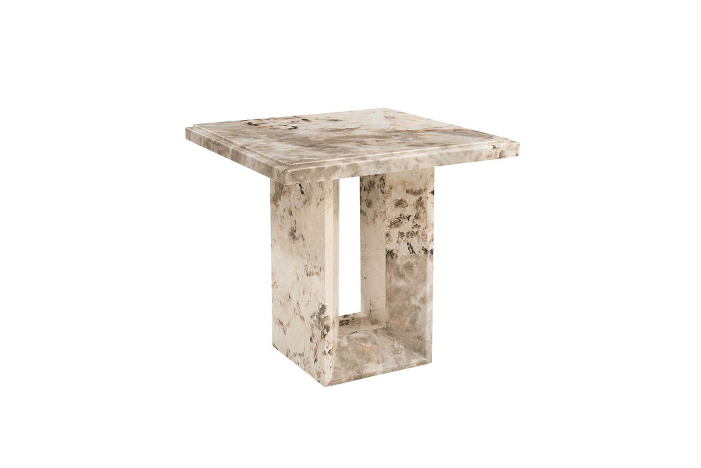 Oakwood Artemis Marble Lamp Table Mottled Mocha