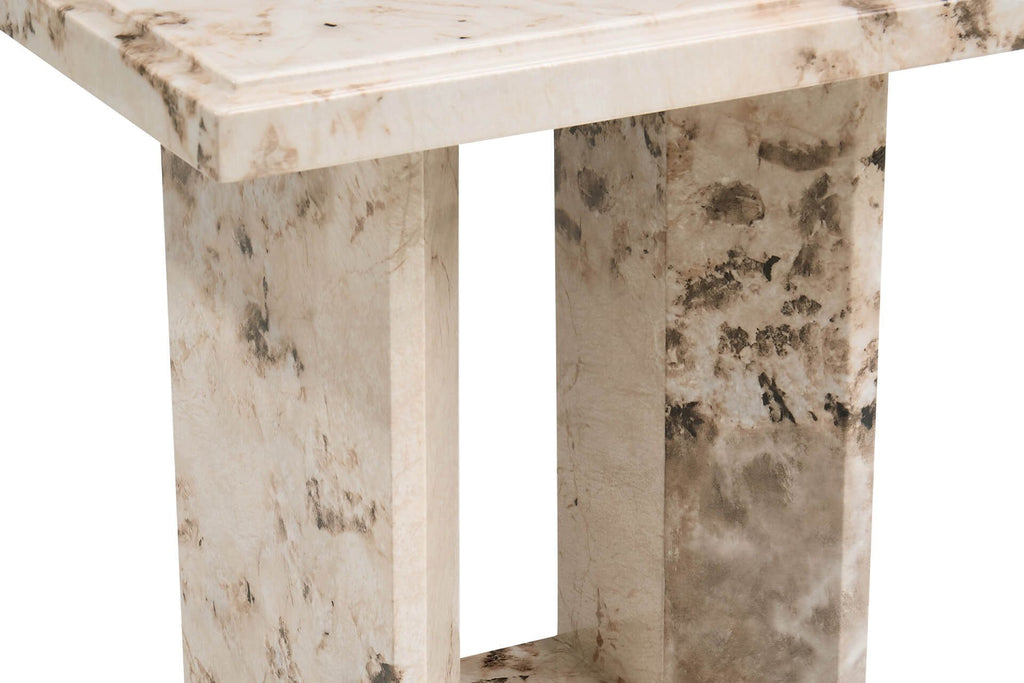 Oakwood Artemis Marble Lamp Table Mottled Mocha