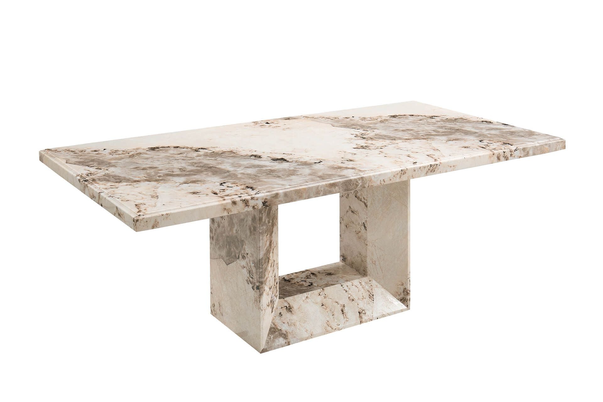 Oakwood Artemis Marble Dining Table 2.0m Mottled Mocha
